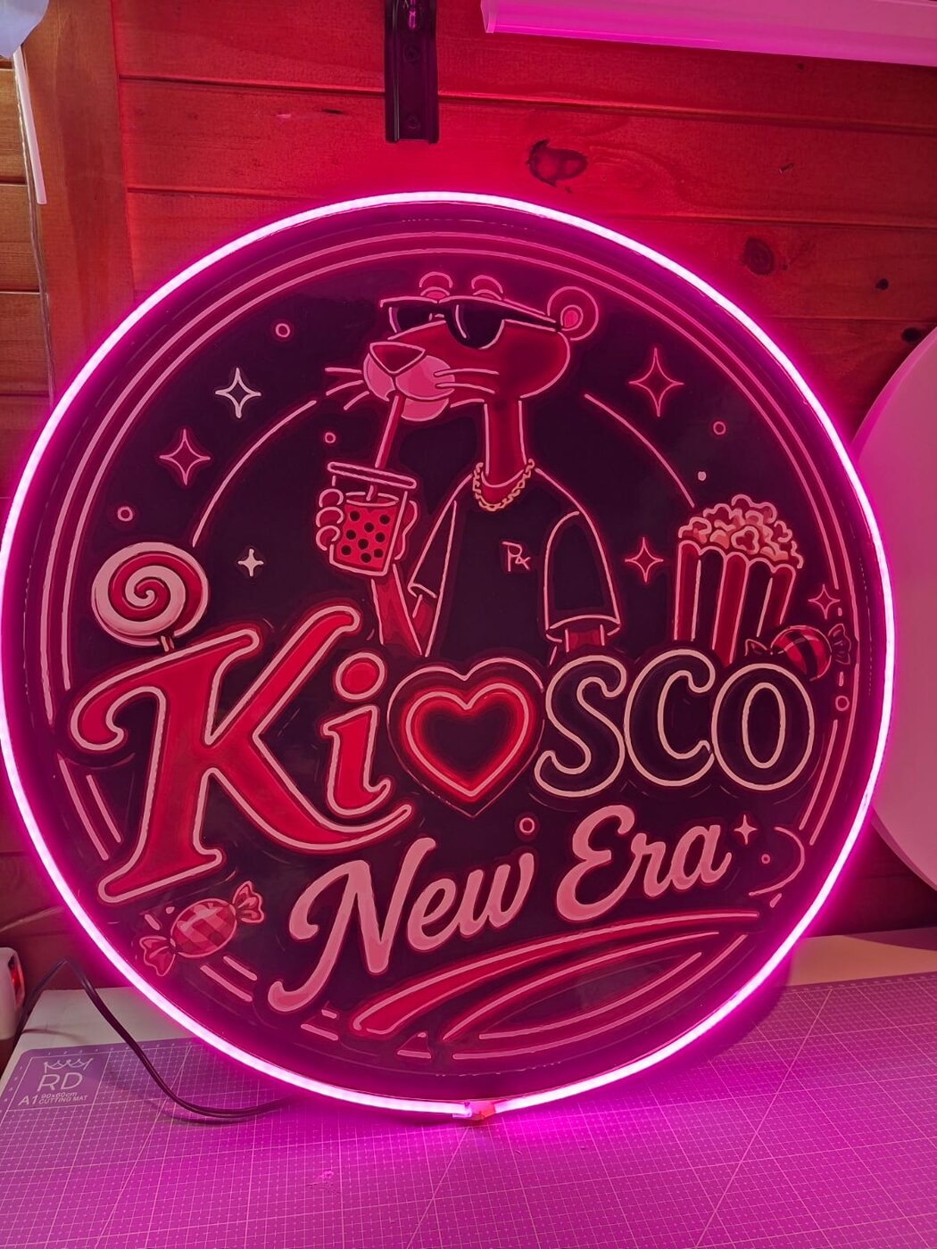 Cartel circular Kiosco New Era