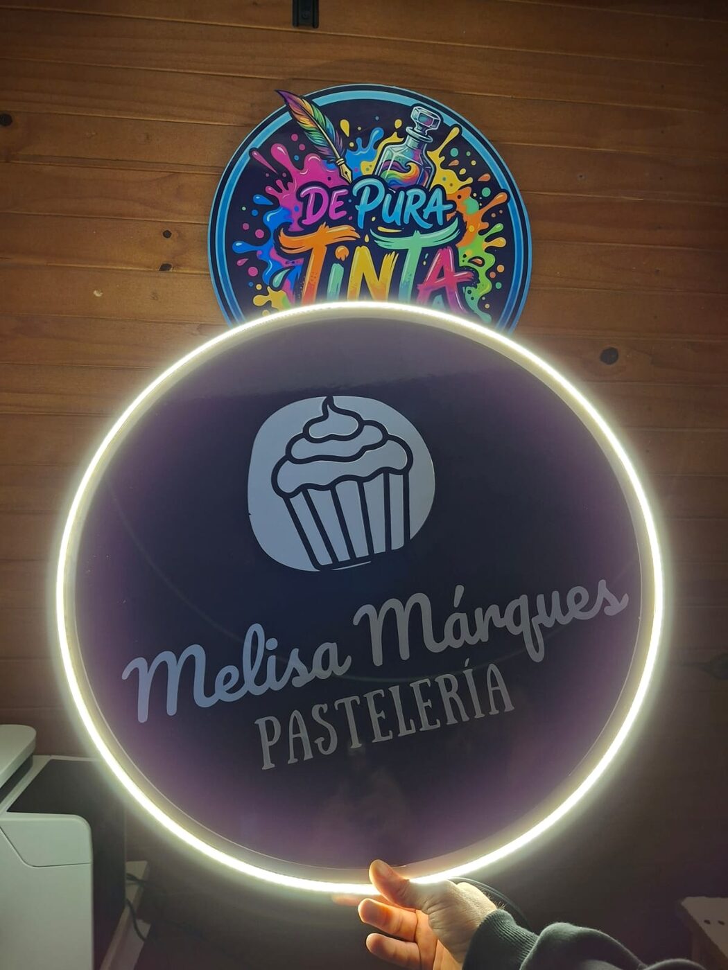 Cartel circular Melisa Márques Pastelería