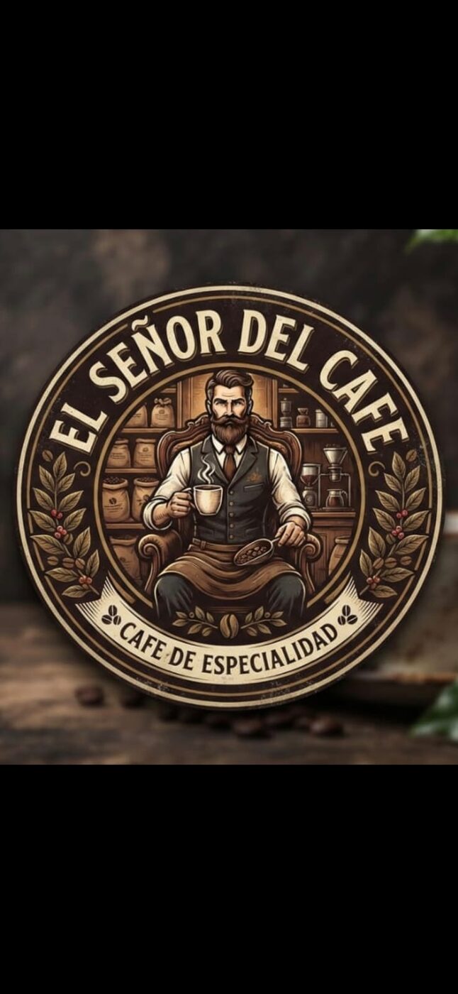 Ejemplo de logo diseñado por De Pura Tinta: El Señor del Café